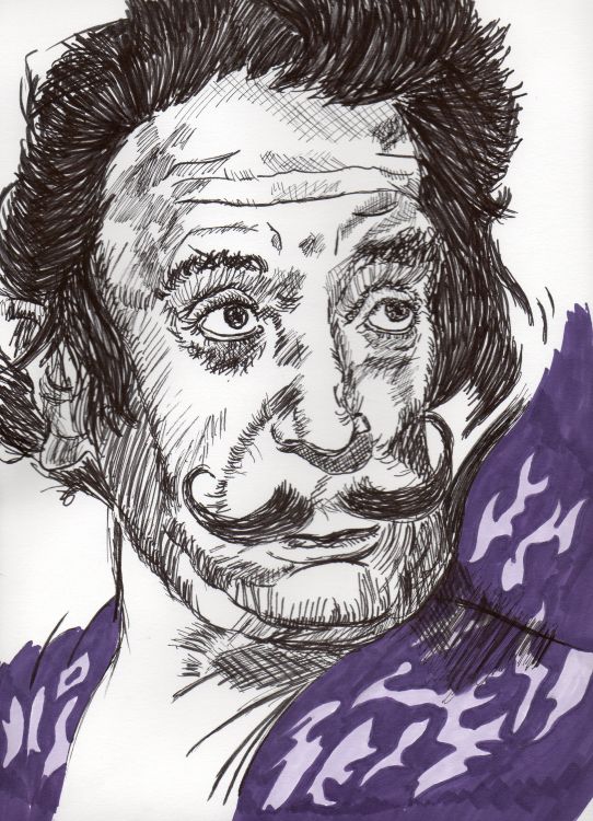 Fonds d'cran Art - Crayon Portraits Salvador Dali