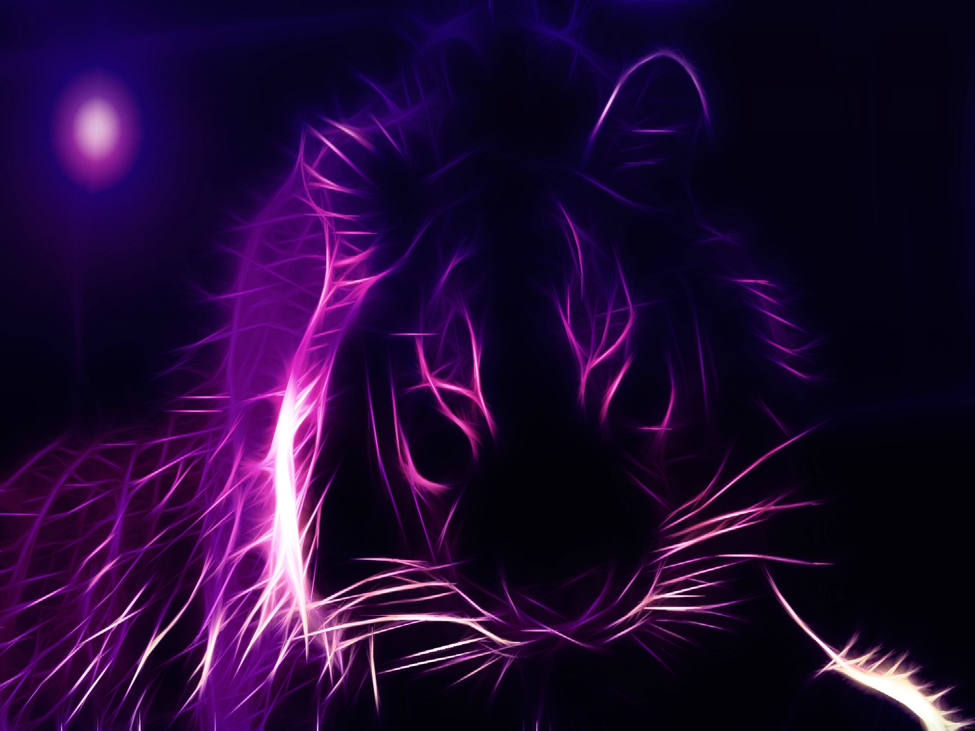 Fonds d'cran Art - Numrique Animaux tigre mauve 