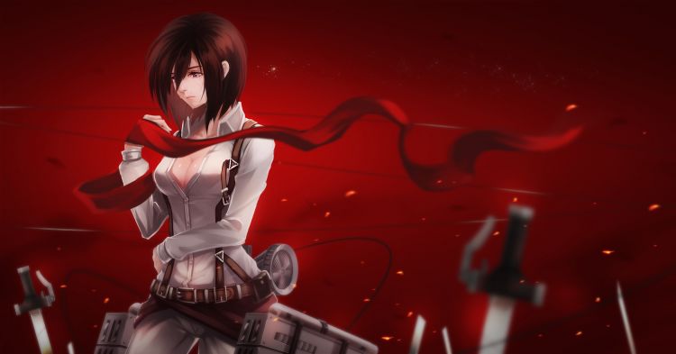 Fonds d'cran Manga Shingeki No Kyoujin mikasa