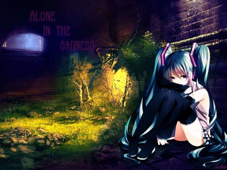 Wallpapers Manga Vocalods Alone in the sadness