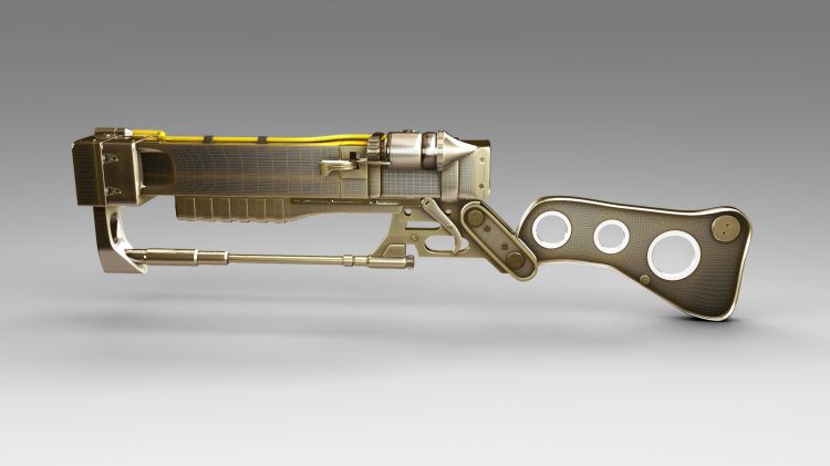 Fonds d'cran Art - Numrique 3D - Cinema 4D Fallout 3 fusil concept