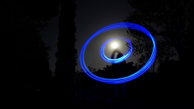 Wallpapers Digital Art Light Painting Circle moon