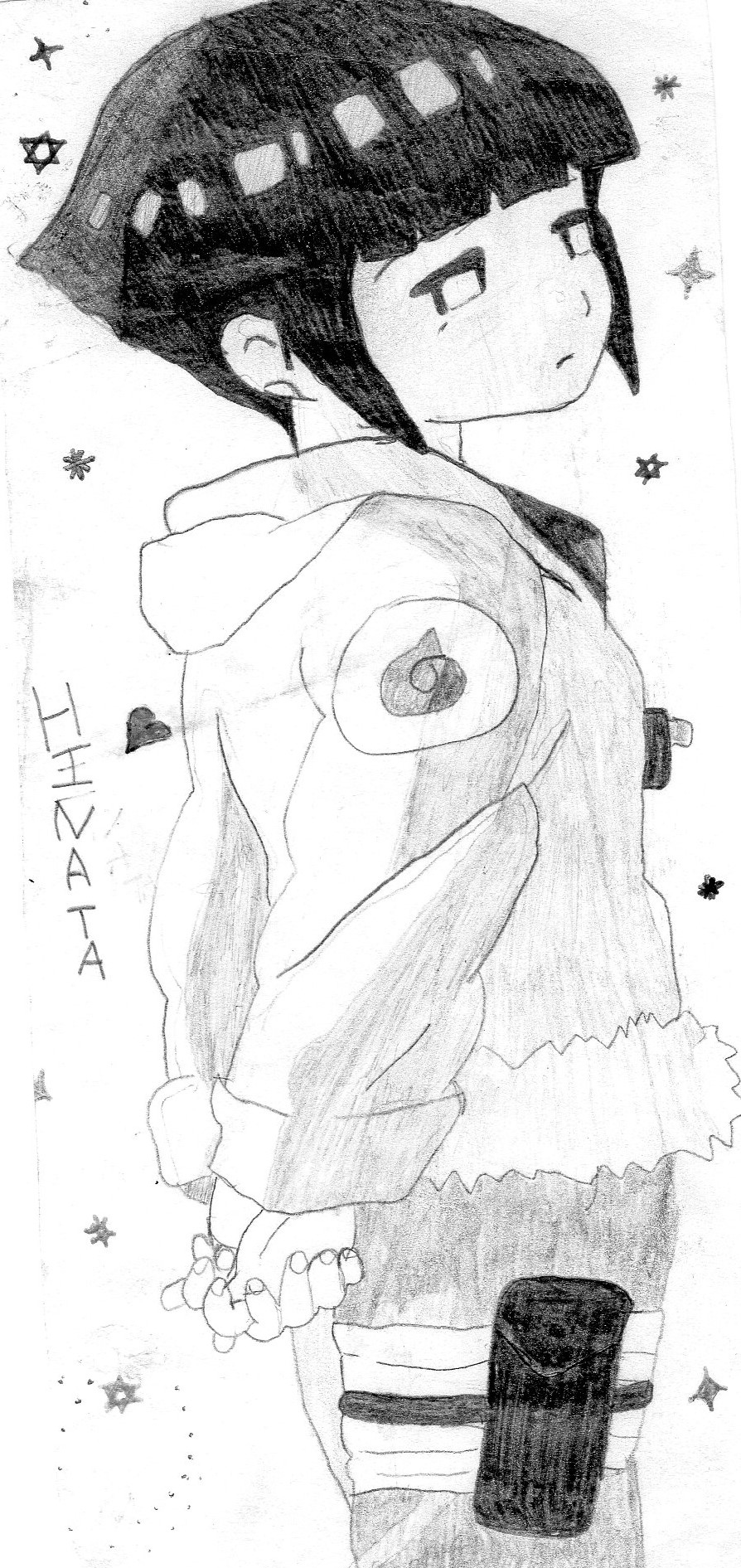 Fonds d'cran Art - Crayon Manga - Naruto Hinata