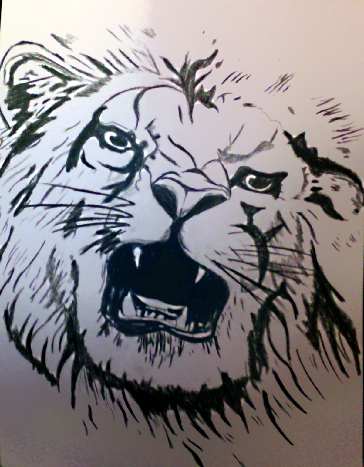 Wallpapers Art - Pencil Animals - Lions Mon premier dessin de lion tatouage 