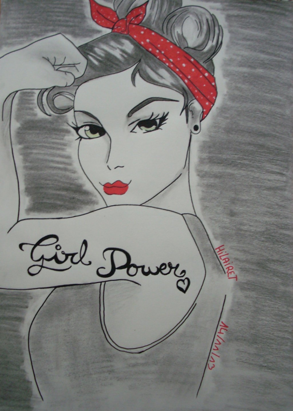 Fonds d'cran Art - Crayon Femmes - Fminit Girl power