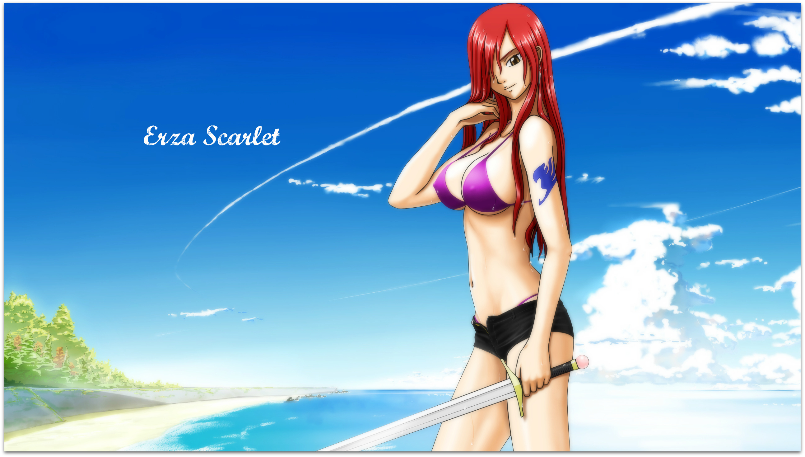 Wallpapers Manga Fairy Tail Erza Scarlet - Summer