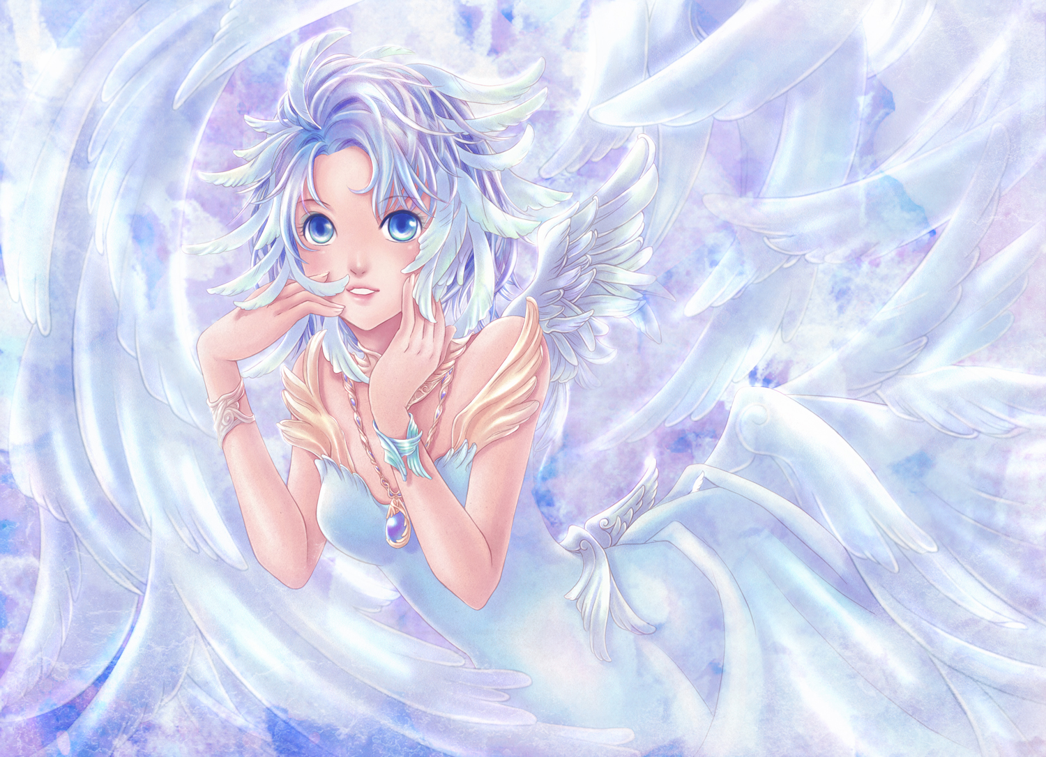Zhanna animeshka. Ангел с ярко синими глазами.