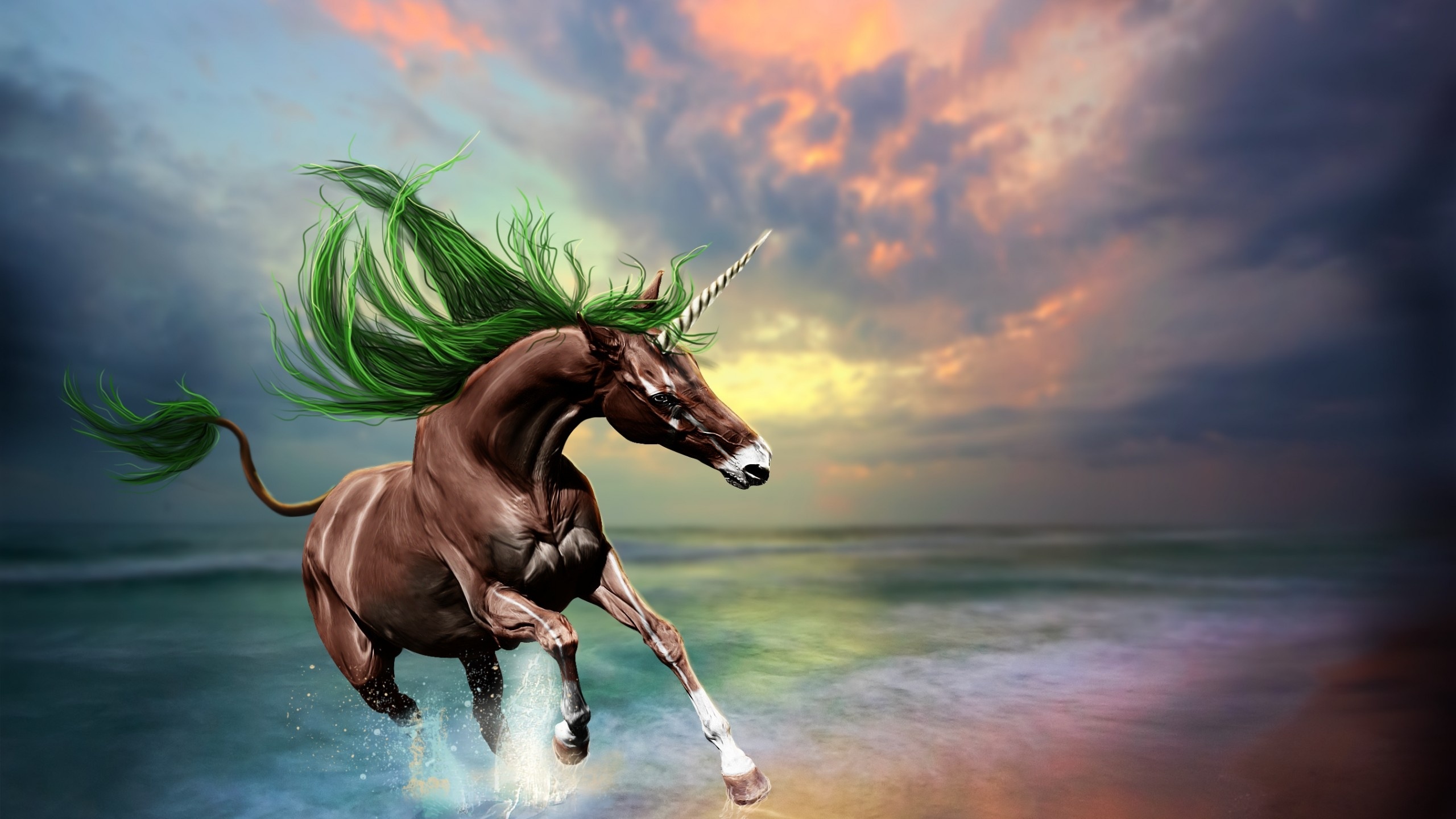 Wallpapers Fantasy and Science Fiction Creatures : Unicorns - Pegasus 