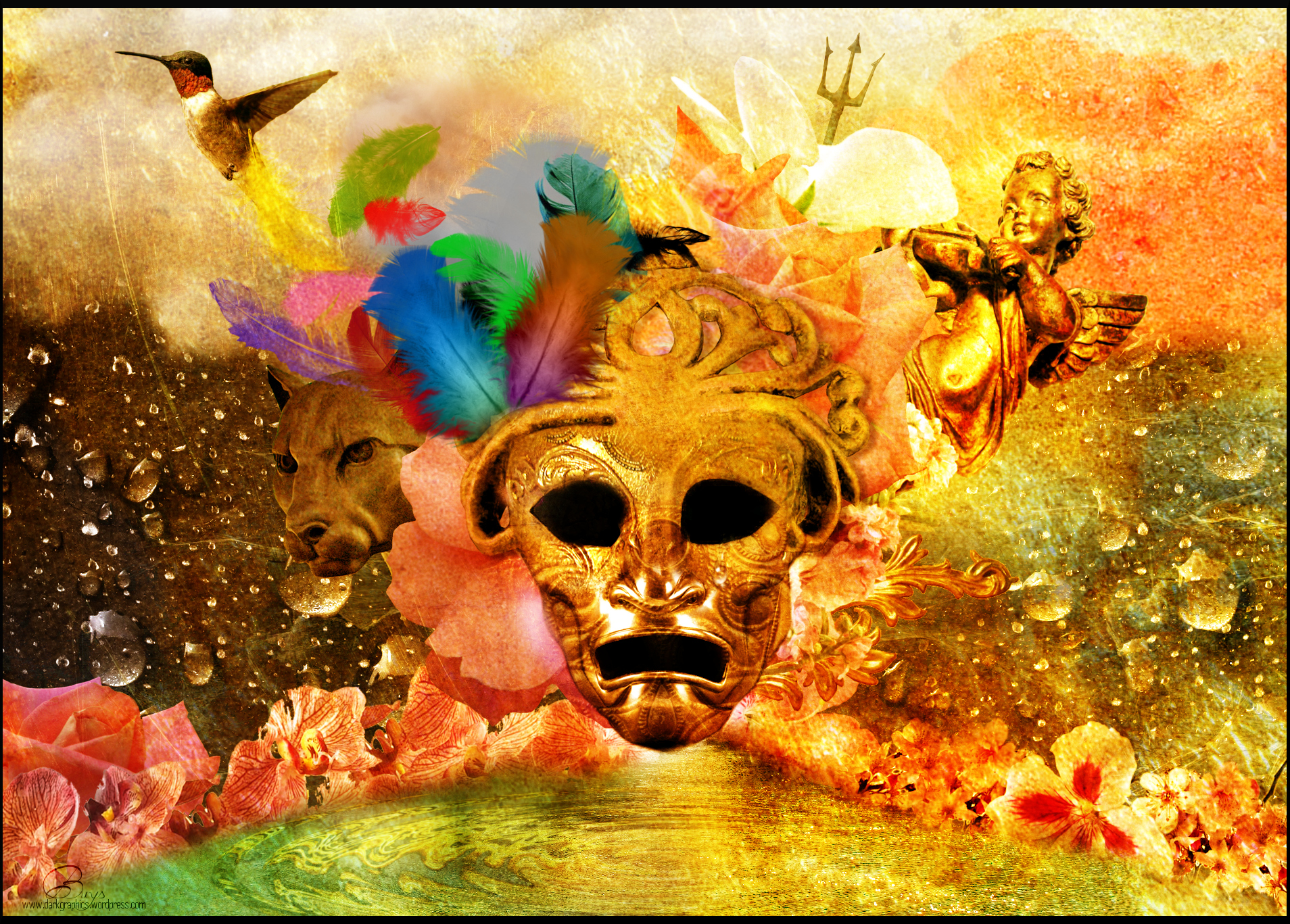 Wallpapers Digital Art Abstract Le masque d'or