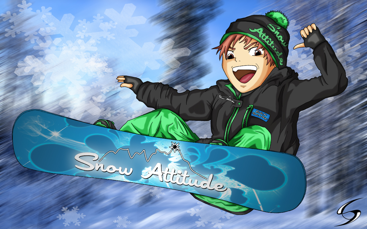 Wallpapers Digital Art Manga Snow Attitude