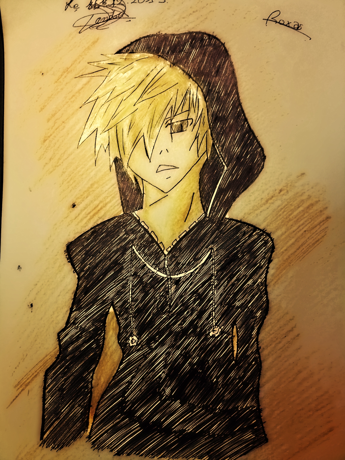 Fonds d'cran Art - Crayon Manga - Kingdom Hearts ROXAS