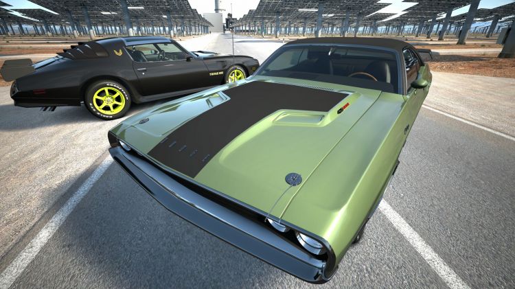 Fonds d'cran Jeux Vido Gran Turismo 6 Dodge Challenger R/T '70 & Pontiac Firedbird Trans Am '78