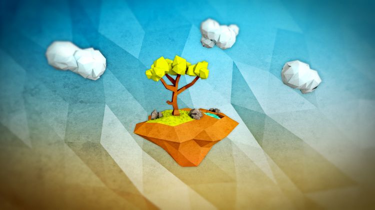 Wallpapers Digital Art 3D - Cinema 4D Low Poly Island