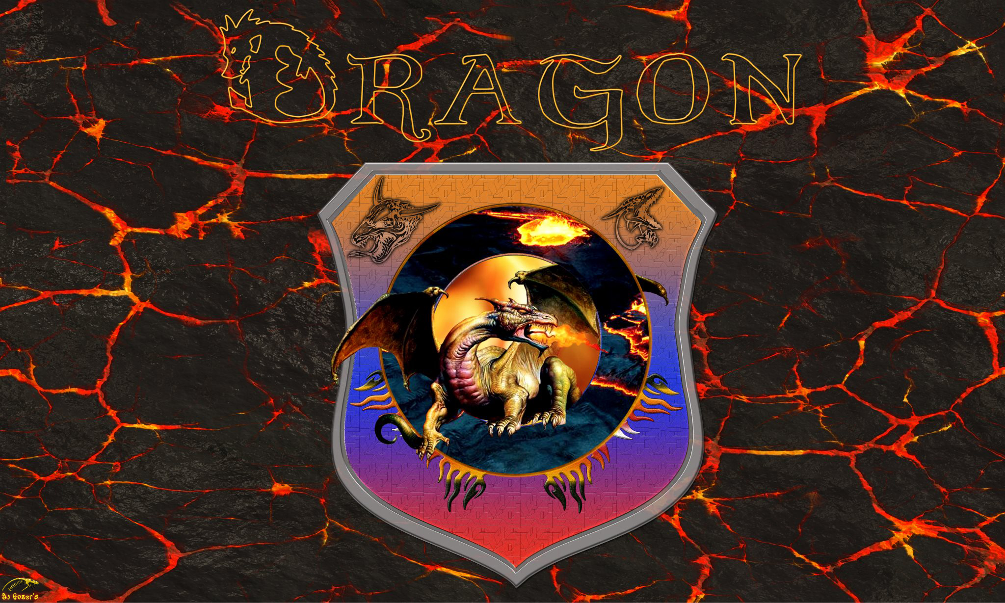 Fonds d'cran Fantasy et Science Fiction Cratures : Dragons Blason Draconique 