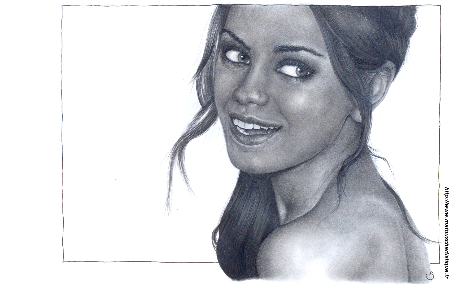 Wallpapers Art - Pencil Portraits Mila Kunis