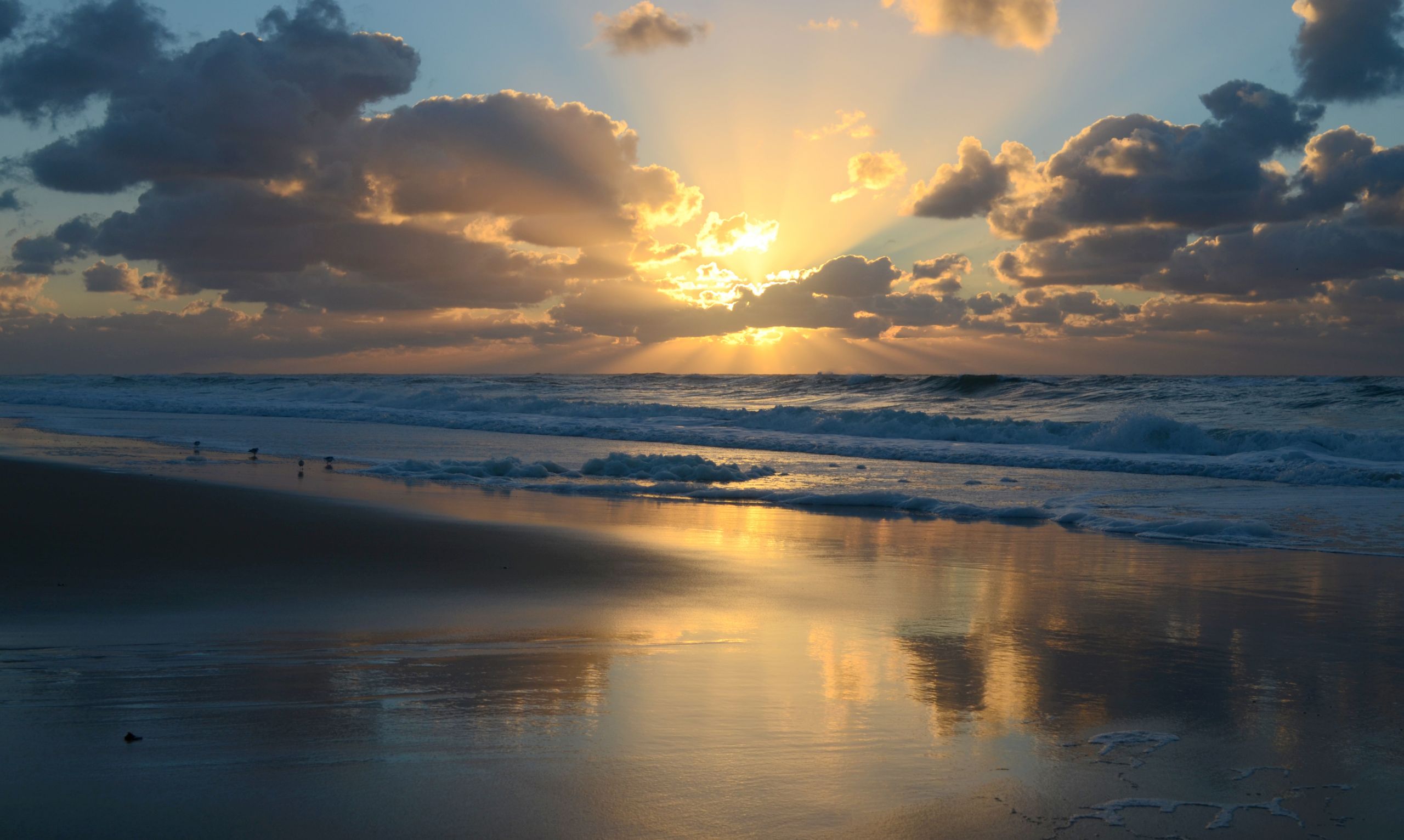 Wallpapers Nature Seas - Oceans - Beaches coucher de soleil sur les plages des Landes