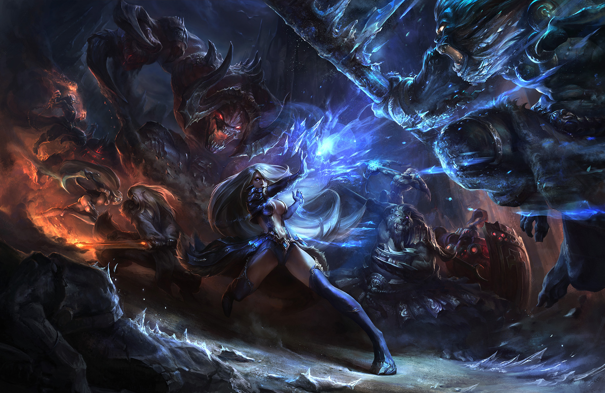 Fonds d'cran Fantasy et Science Fiction Guerriers - Guerrières League of Legends