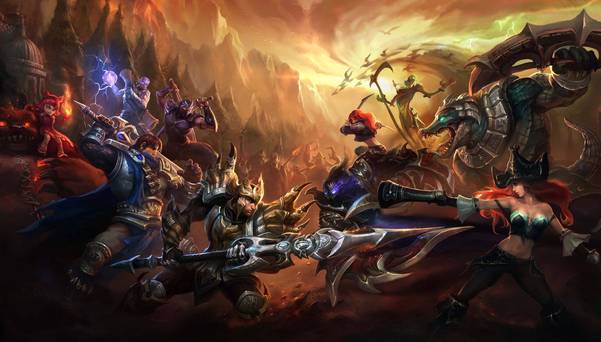 Wallpapers Fantasy and Science Fiction Warriors League of Legends - Jarvan IV vs Nocturne