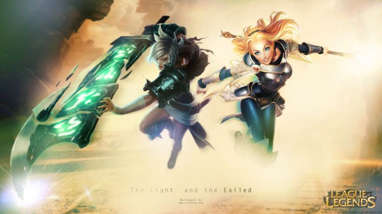 Fonds d'cran Jeux Vido League of Legends - Clash of Fates The Light and The Exiled