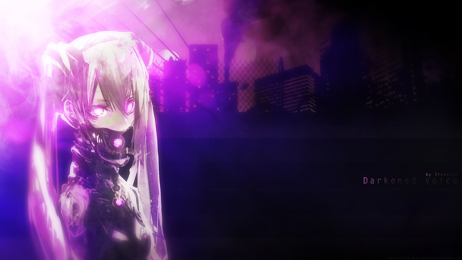 Wallpapers Manga Miku Hatsune  The Darkened Voice