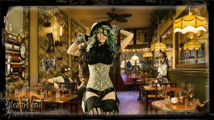 Fonds d'cran Fantasy et Science Fiction Steampunk Steampunk Bar