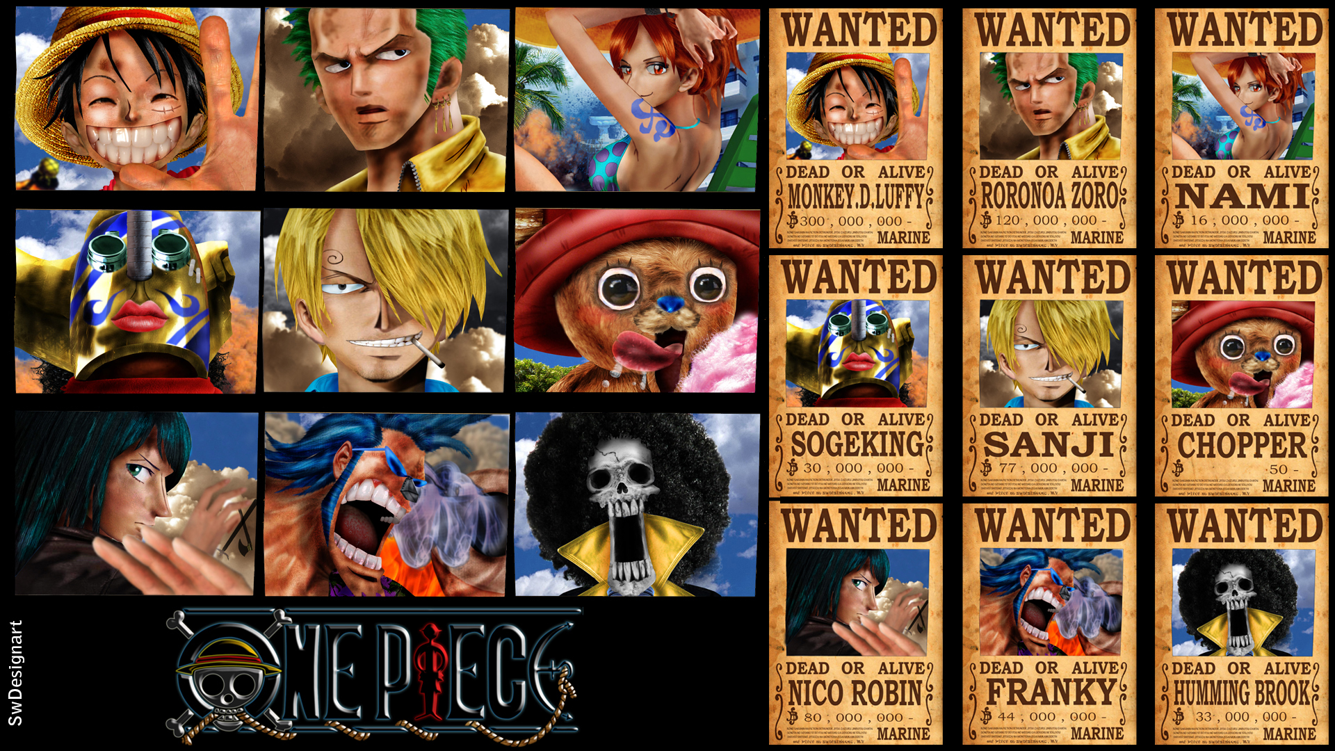 Fonds d'cran Manga One Piece One Piece poster wanted