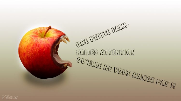 Wallpapers Digital Art Objects Une pomme croquante !