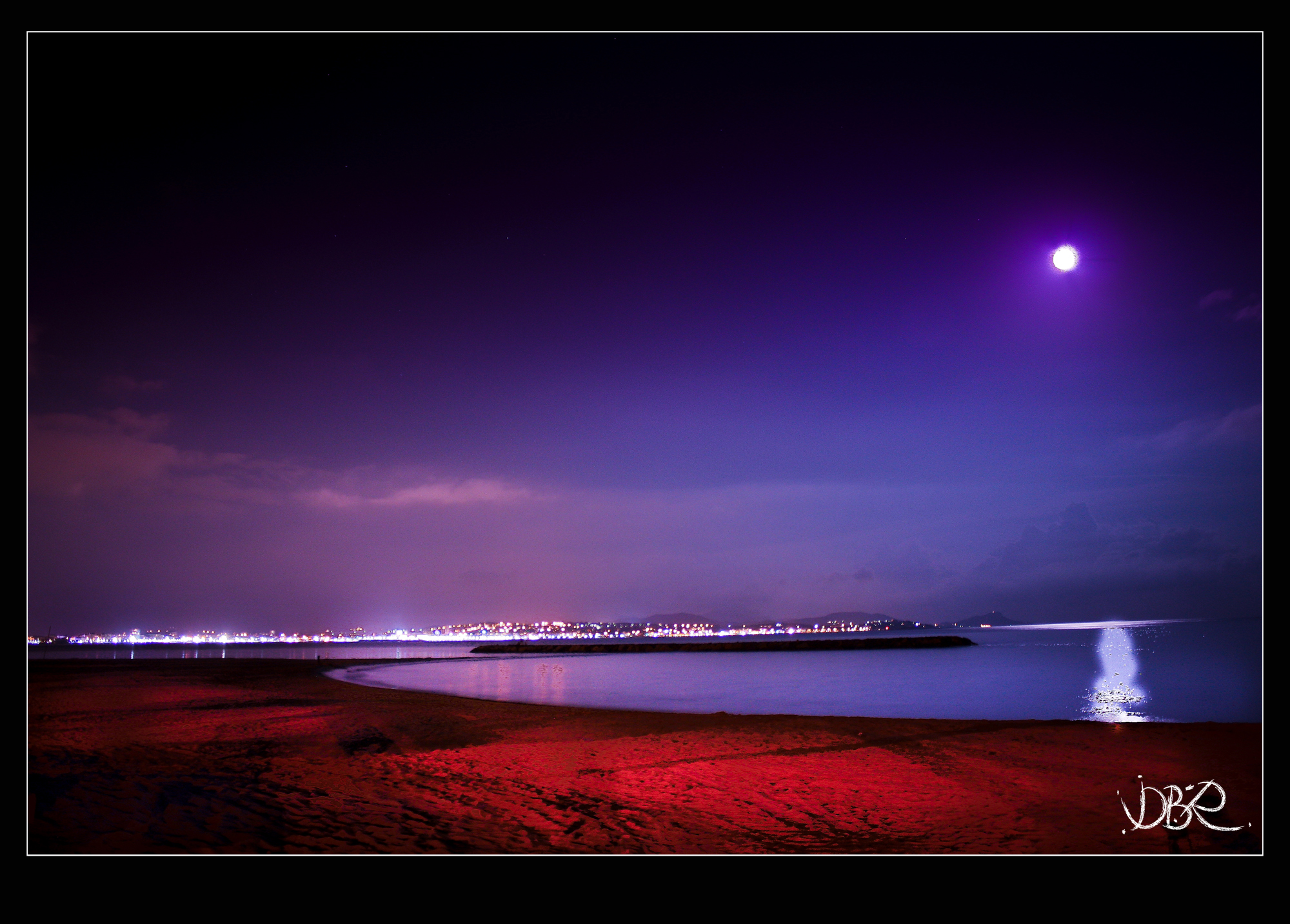 Wallpapers Nature Seas - Oceans - Beaches Une Nuit en bord de mer ...