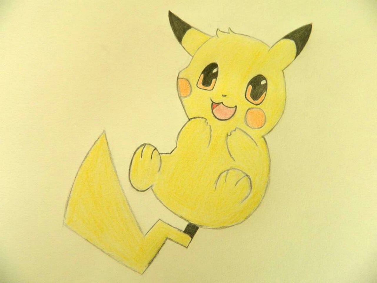 Fonds d'cran Art - Crayon Manga - Pokmon Pikachu