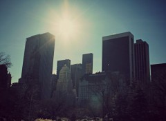  Constructions and architecture soleil sur Manhattan vu de central park