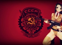 Fonds d'cran Erotic Art AK-47  Girl - CCCP