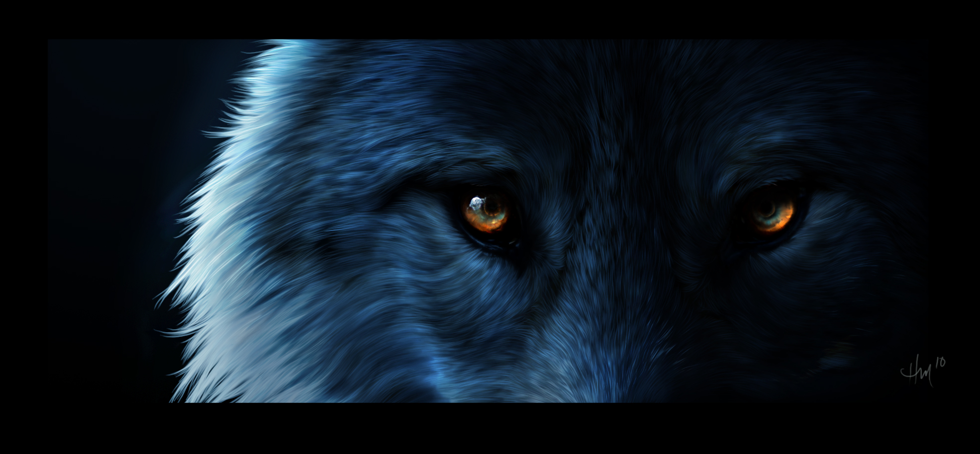 Wallpapers Digital Art Animals Yeux de loup