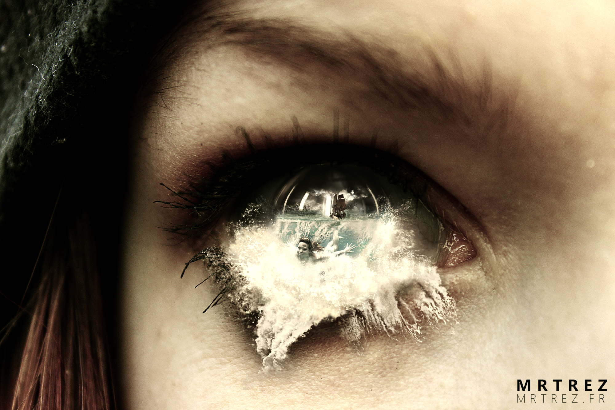 Wallpapers Digital Art Photomanipulation Wet Eye