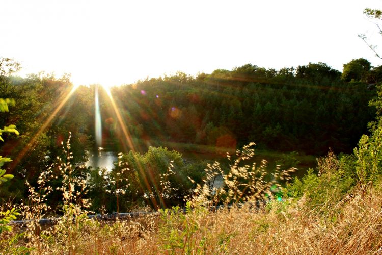 Fonds d'cran Nature Lacs - Etangs coucher de soleil sur lac