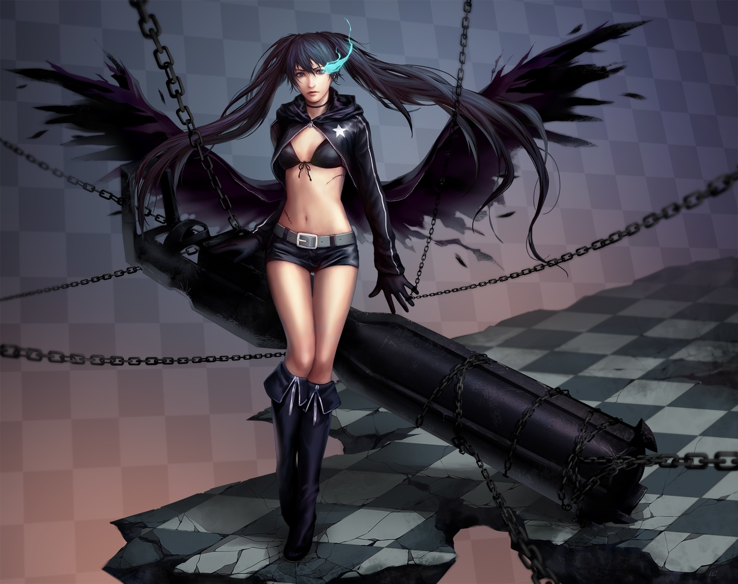 Fonds d'cran Manga Black Rock Shooter 