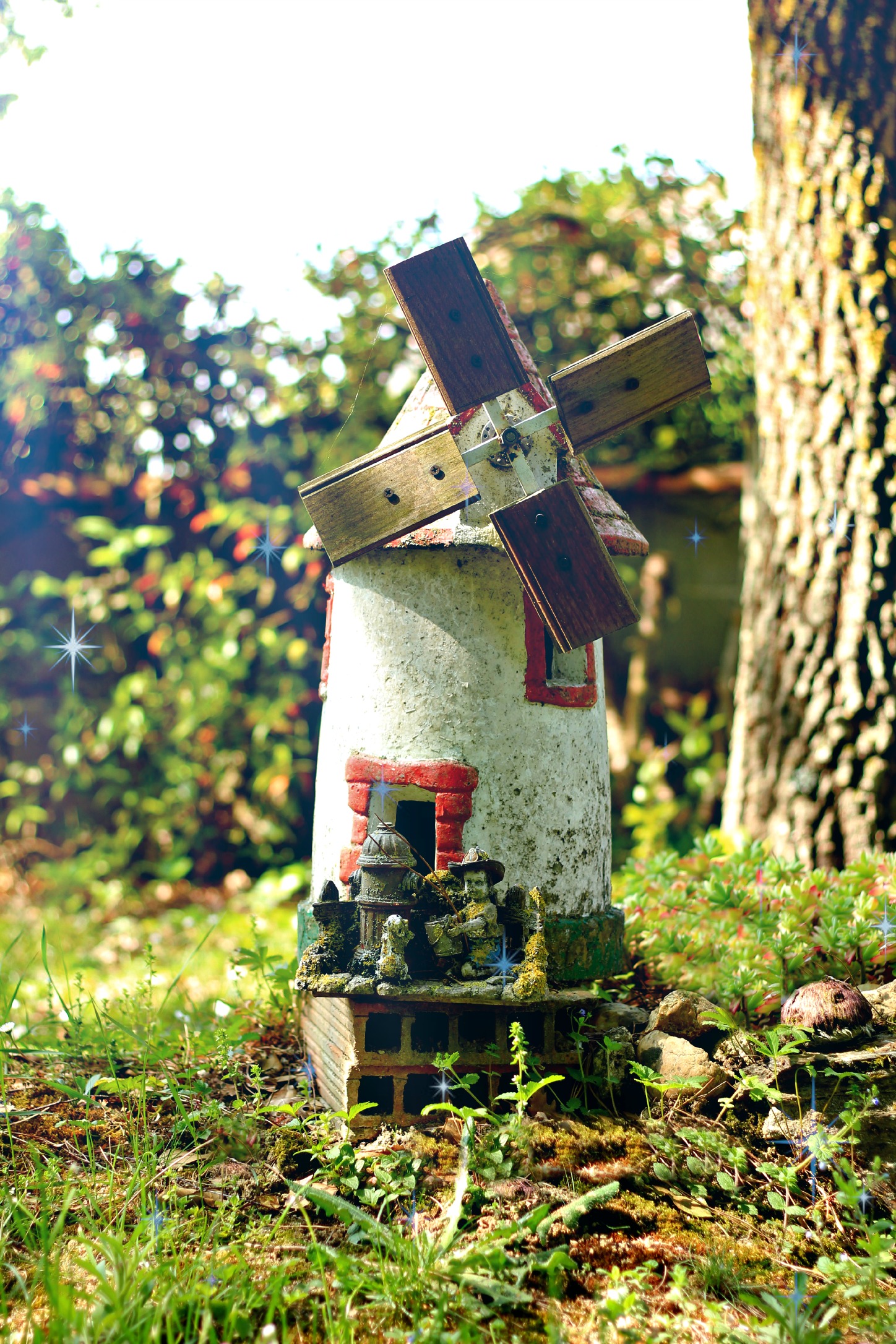 Fonds d'cran Nature Parcs - Jardins moulin dans jardin