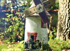  Nature moulin dans jardin