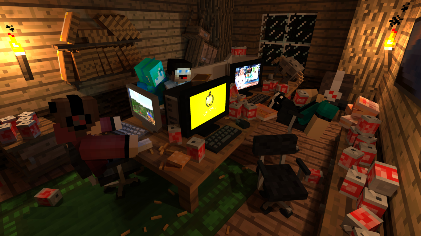 Fonds d'cran Jeux Vido Minecraft Soirée geek