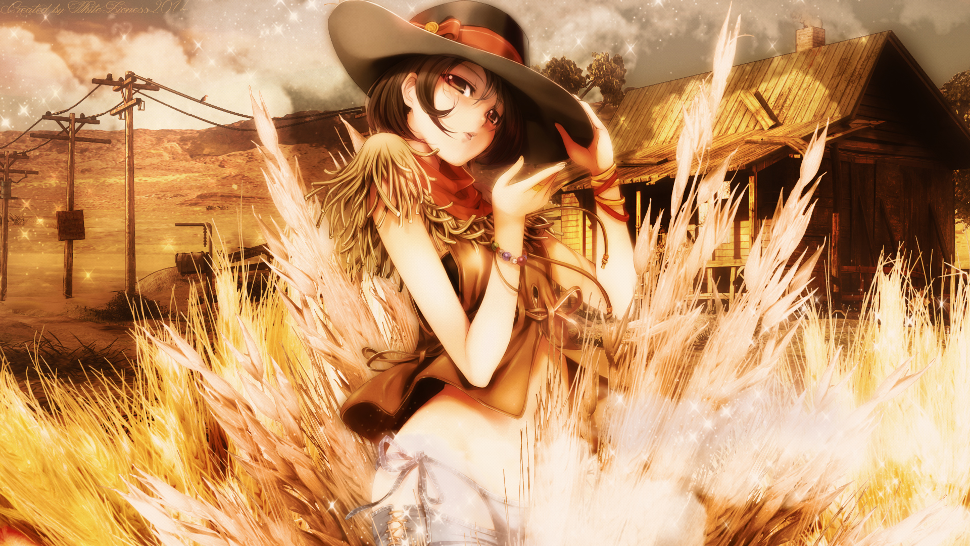 Fonds d'cran Manga Divers - Filles Cowgirl