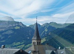  Nature clocher dans la montagne