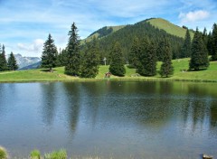  Nature lac dans la montagne