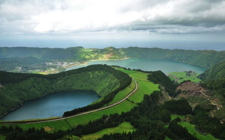 Fonds d'cran Voyages : Europe Portugal Lac Santiago - Aores