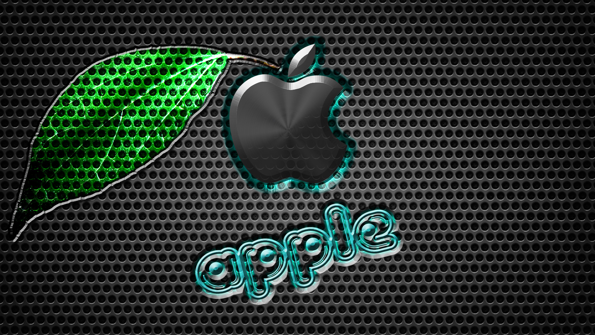 Wallpapers Computers Apple apple black verre