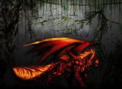  Fantasy and Science Fiction dragon fire red