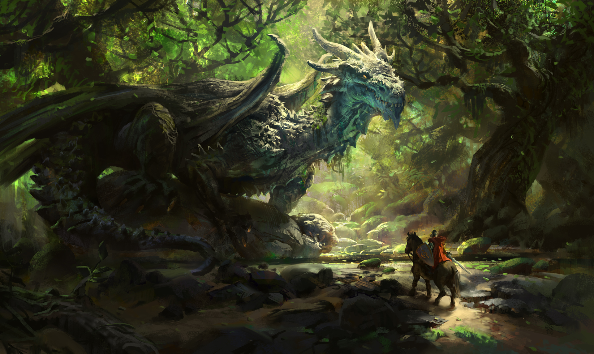 Fonds d'cran Fantasy et Science Fiction Cratures : Dragons Joseph, the Ancient forest dragon