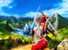  Manga Erza Scarlet - Paint Effect 