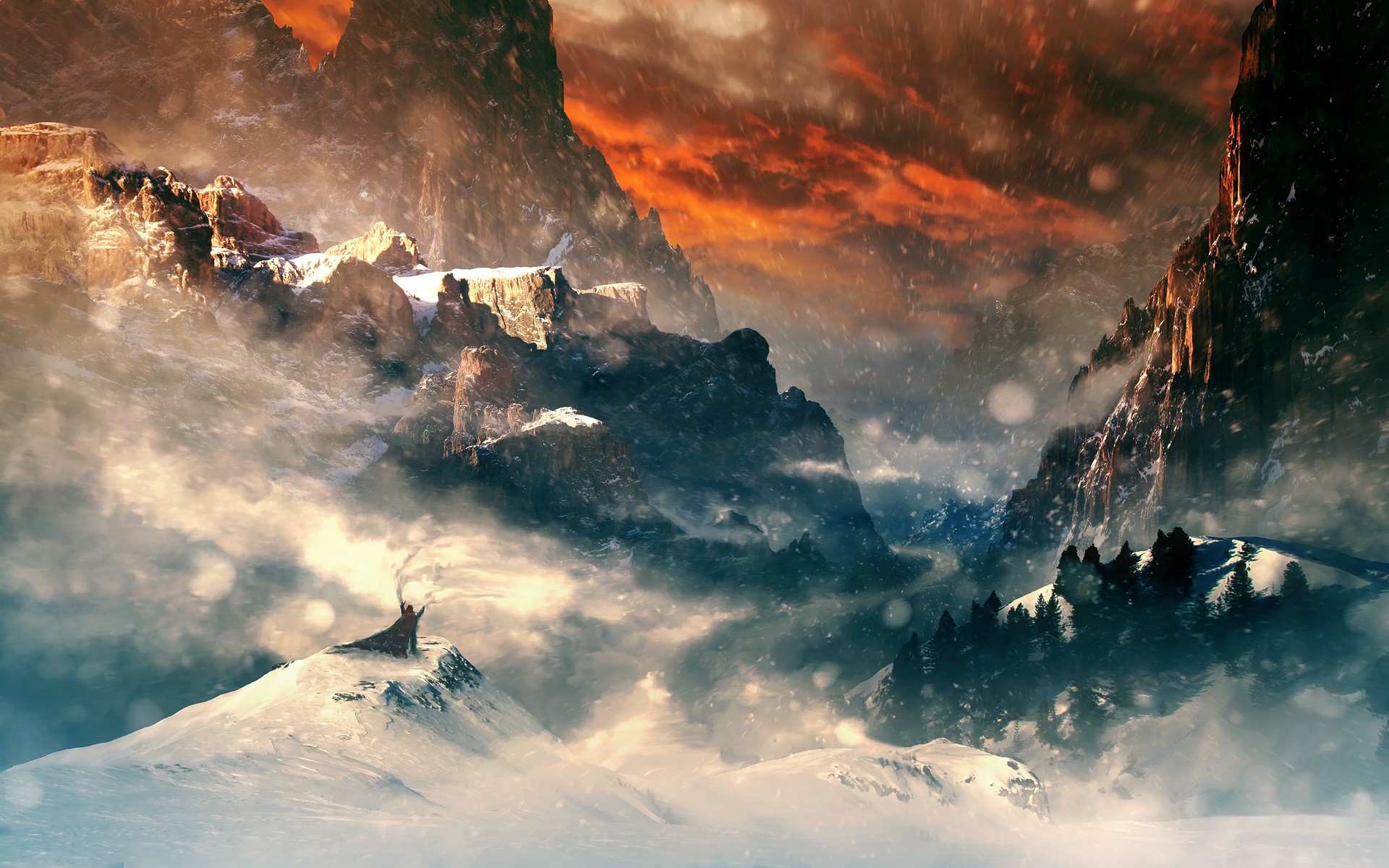 Wallpapers Digital Art Nature - Mountains 