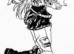  Art - Crayon black & white manga