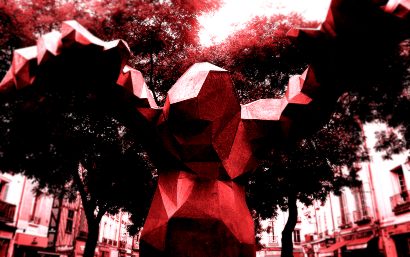 Wallpapers Constructions and architecture Statues - Monuments Le Monstre Rouge