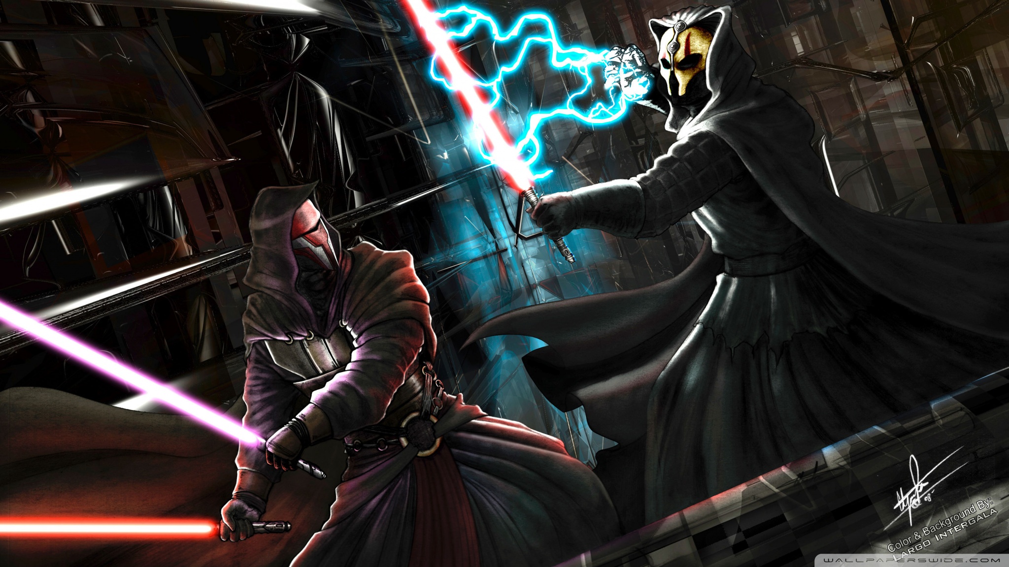 Fonds d'cran Cinma Star Wars Darth Nithilus vs Darth Revan